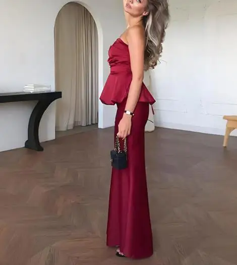 Women's Skirt Set 2025 Fashio Summer Latest Hot Selling New Solid Color Sleeveless Backless Tied Top, Hip Hugging Long Skirt Set
Women's Skirt Set 2025 Fashio Summer Latest Hot Selling New Solid Color Sleeveless Backless Tied Top, Hip Hugging Long Skirt Set