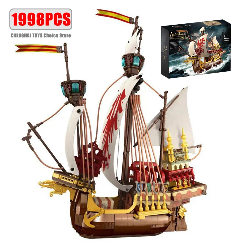 Набор строительных блоков MOC «Волшебный пиратский корабль Армстронга», 1998 деталей, для взрослых, конструктор, игрушки для мальчиков, подарки на день рождения
Набор строительных блоков MOC «Волшебный пиратский корабль Армстронга», 1998 деталей, для взрослых, конструктор, игрушки для мальчиков, подарки на день рождения
