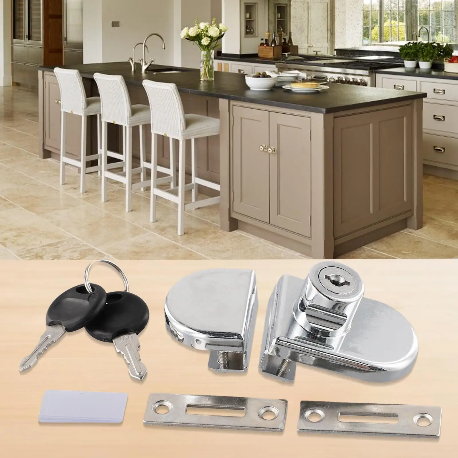 Glass Door Lock Cabinet Cabinets Display Hardware Improvement No Drilling Practical Zinc Alloy For 5-8mm Thick Glass Punch-free
Glass Door Lock Cabinet Cabinets Display Hardware Improvement No Drilling Practical Zinc Alloy For 5-8mm Thick Glass Punch-free