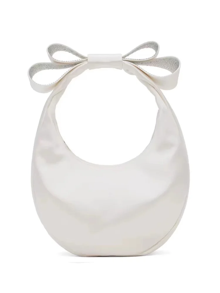 2025New Arrival French Niche Design Crescent Bow Shaped Handheld Satin Silk Handbags Trendy Moon-Shape Underarm bag Shoulder Bag
2025New Arrival French Niche Design Crescent Bow Shaped Handheld Satin Silk Handbags Trendy Moon-Shape Underarm bag Shoulder Bag