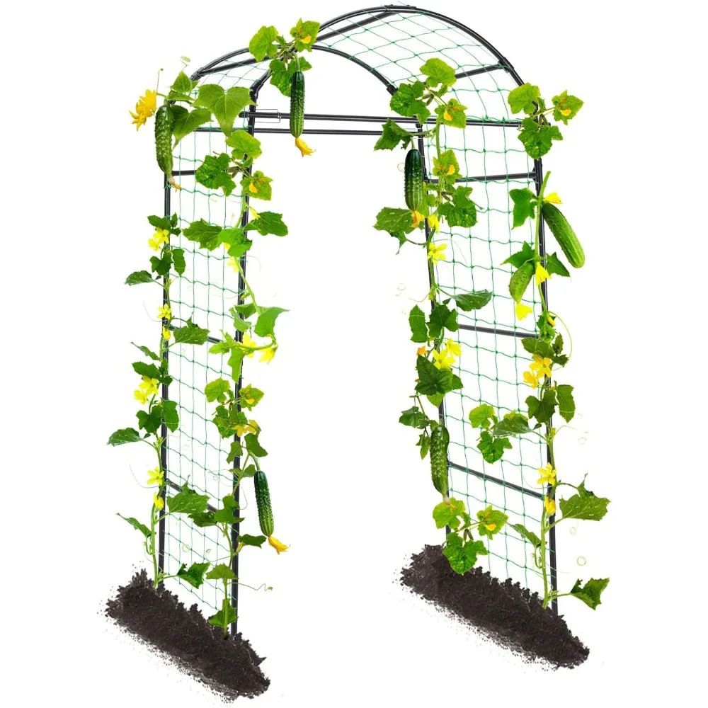 Садовая арка, огурцовская решетка для вьющихся растений на открытом воздухе, высота 6,7 фута, арка, опора для растений, виноградная лоза, решетка для томатных бобов 
Садовая арка, огурцовская решетка для вьющихся растений на открытом воздухе, высота 6,7 фута, арка, опора для растений, виноградная лоза, решетка для томатных бобов