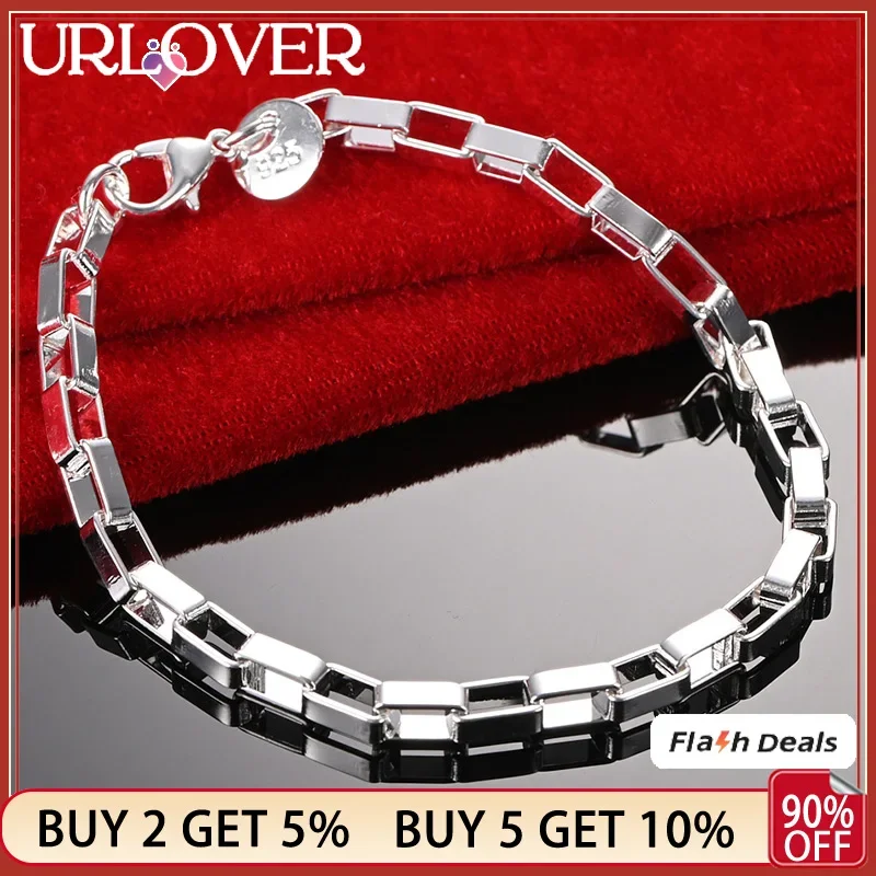 URLOVER 925 Sterling Silver Lattice Bracelets For Woman Hand Chain Wedding Engagement Party Fashion Jewelry Birthday Gift
URLOVER 925 Sterling Silver Lattice Bracelets For Woman Hand Chain Wedding Engagement Party Fashion Jewelry Birthday Gift