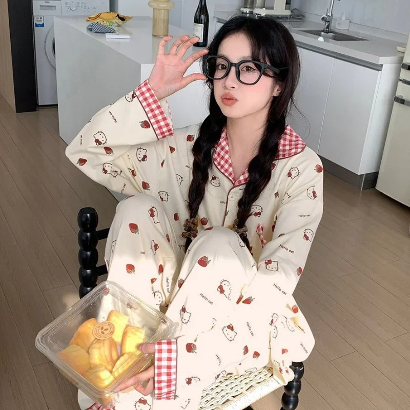 Sanrio pajamas spring casual and comfortable two-piece suit Hello Kitty loungewear Sanrio loungewear cartoon Hello Kitty pajamas
Sanrio pajamas spring casual and comfortable two-piece suit Hello Kitty loungewear Sanrio loungewear cartoon Hello Kitty pajamas