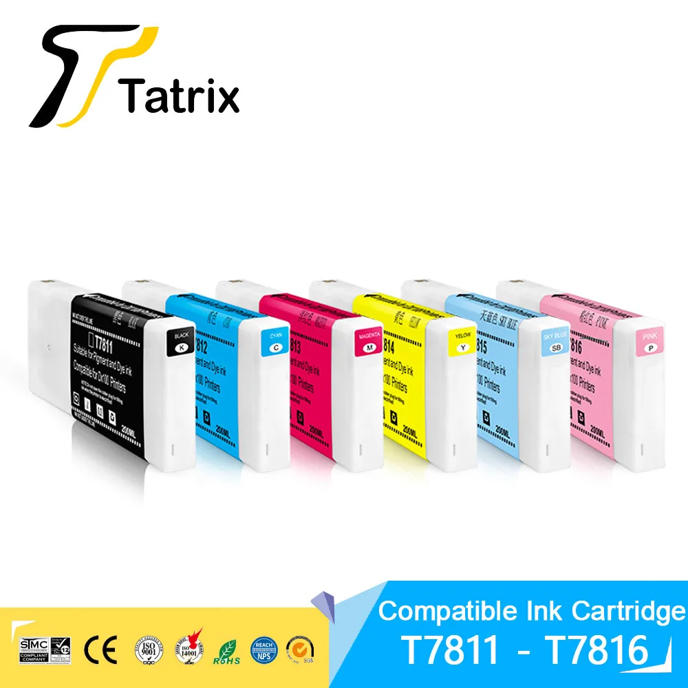 Tatrix T7811 — T7816 Премиум-совместимый цветной струйный картридж для принтера Epson Fujifilm Frontier-S DX-100 Fuji DX100
Tatrix T7811 — T7816 Премиум-совместимый цветной струйный картридж для принтера Epson Fujifilm Frontier-S DX-100 Fuji DX100