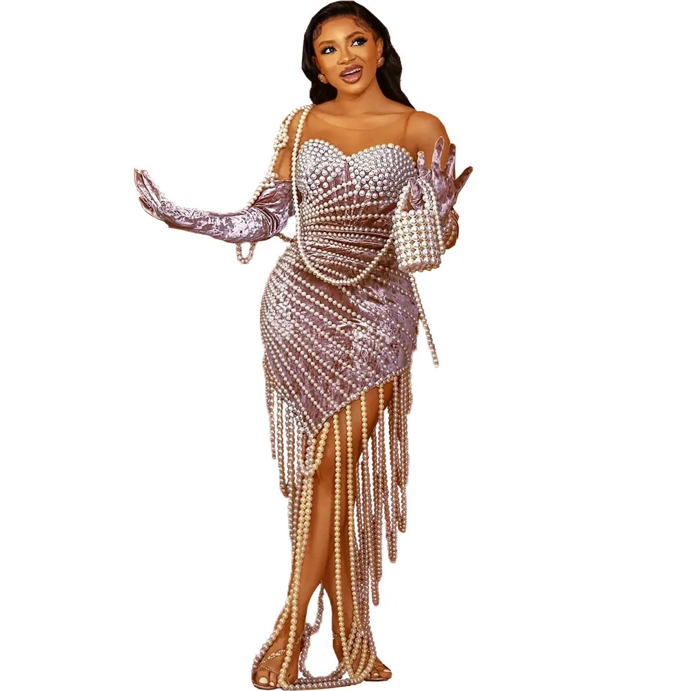 Handmade Beaded Gloves Custom Party Performance Attire Evening Dress Sexy Women's Clothing
Handmade Beaded Gloves Custom Party Performance Attire Evening Dress Sexy Women's Clothing