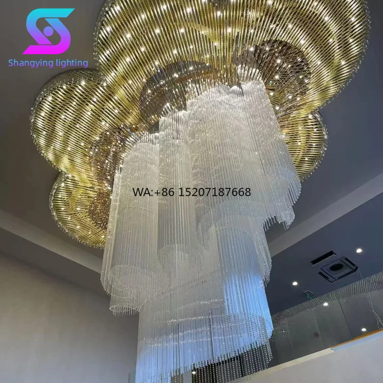 Modern Luxury Golden Round with Oval Crystal for Hotel Lobby Wedding Decoration Warm White ing
Modern Luxury Golden Round with Oval Crystal for Hotel Lobby Wedding Decoration Warm White ing