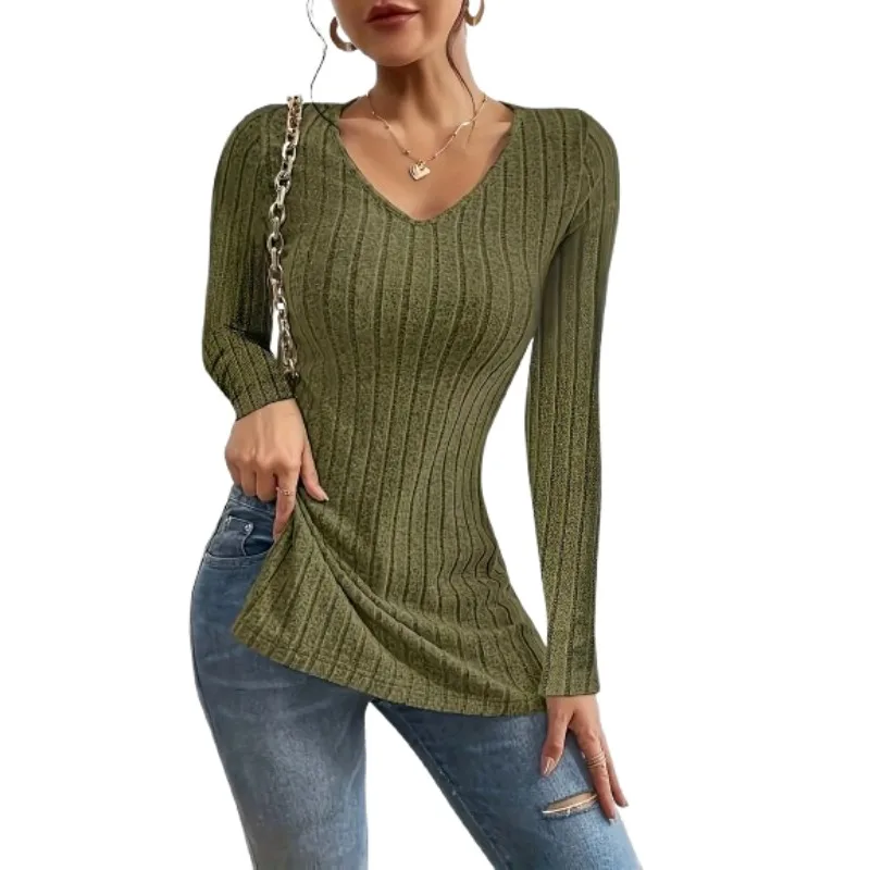 Женская модная однотонная повседневная мягкая футболка с v-образным вырезом больших размеров, удобная футболка с длинными рукавами для поездок на работу
Женская модная однотонная повседневная мягкая футболка с v-образным вырезом больших размеров, удобная футболка с длинными рукавами для поездок на работу