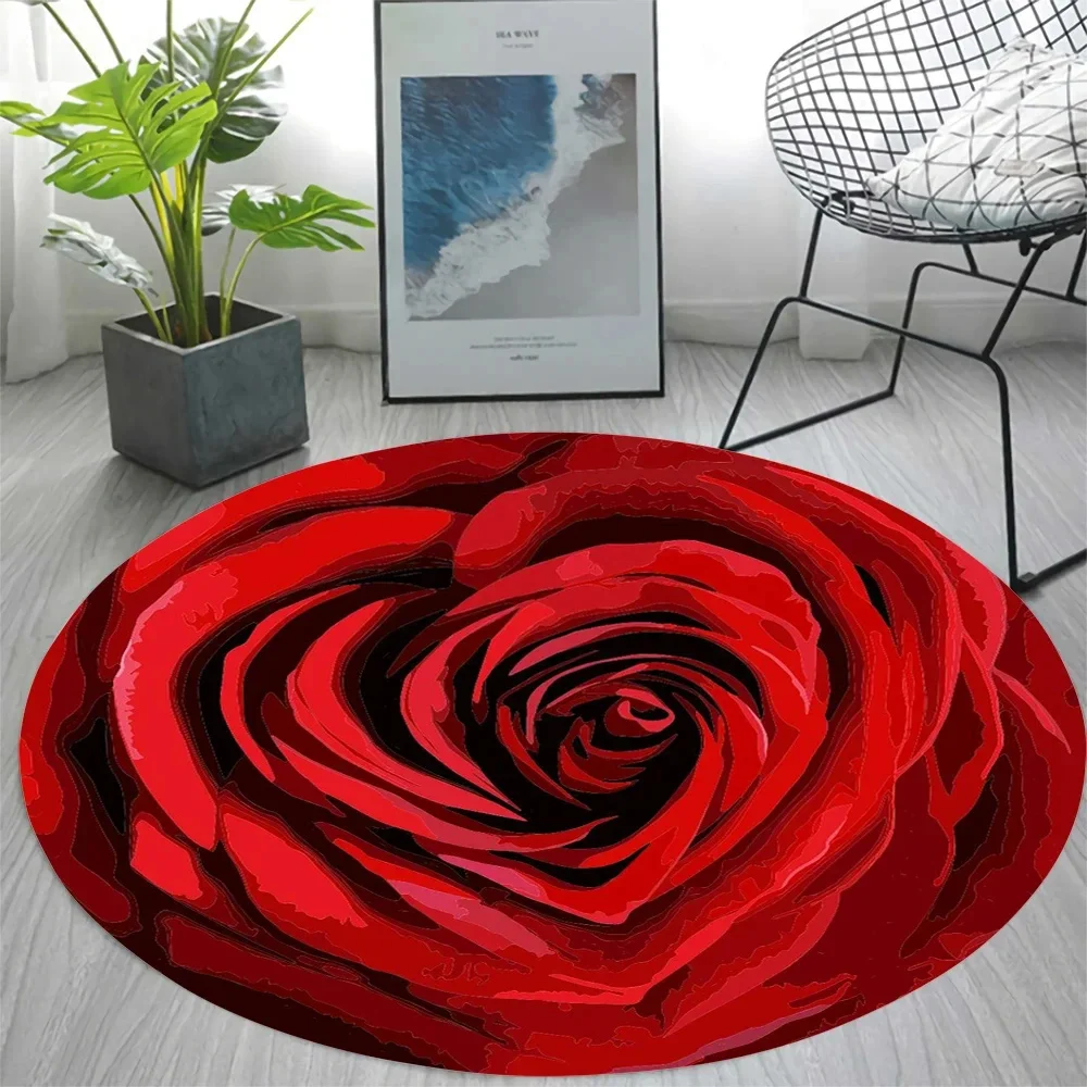 Rose Flowers Round Area Rug for Bedroom Living Room Playroom Entrance Doormat Non Slip Circle Carpet Kitchen Office Floor Mat
Rose Flowers Round Area Rug for Bedroom Living Room Playroom Entrance Doormat Non Slip Circle Carpet Kitchen Office Floor Mat