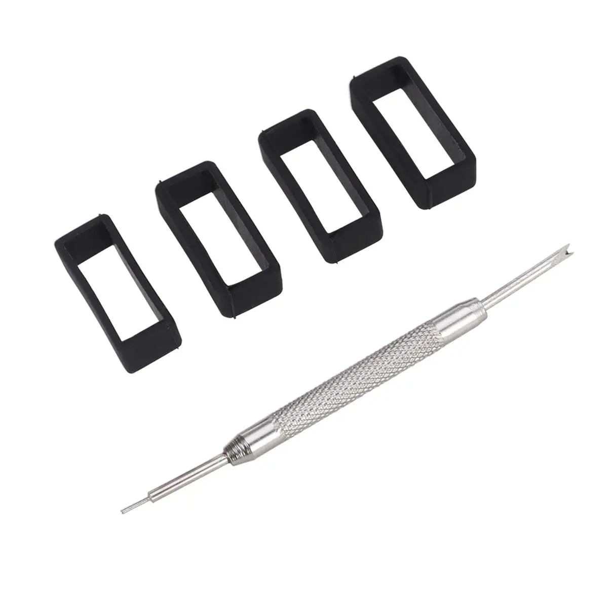 4 Pcs Loops Durable Silicone Replacement Strap Repair Watch With Tool Tool Watch Accessories
4 Pcs Loops Durable Silicone Replacement Strap Repair Watch With Tool Tool Watch Accessories
