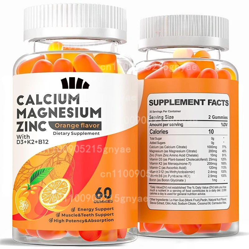 Zinc, Calcium, Magnesium, and Vitamin D3 Supplements Support Bones and Teeth, Adult and Adolescent Muscles, and Are Vegetarian
Zinc, Calcium, Magnesium, and Vitamin D3 Supplements Support Bones and Teeth, Adult and Adolescent Muscles, and Are Vegetarian