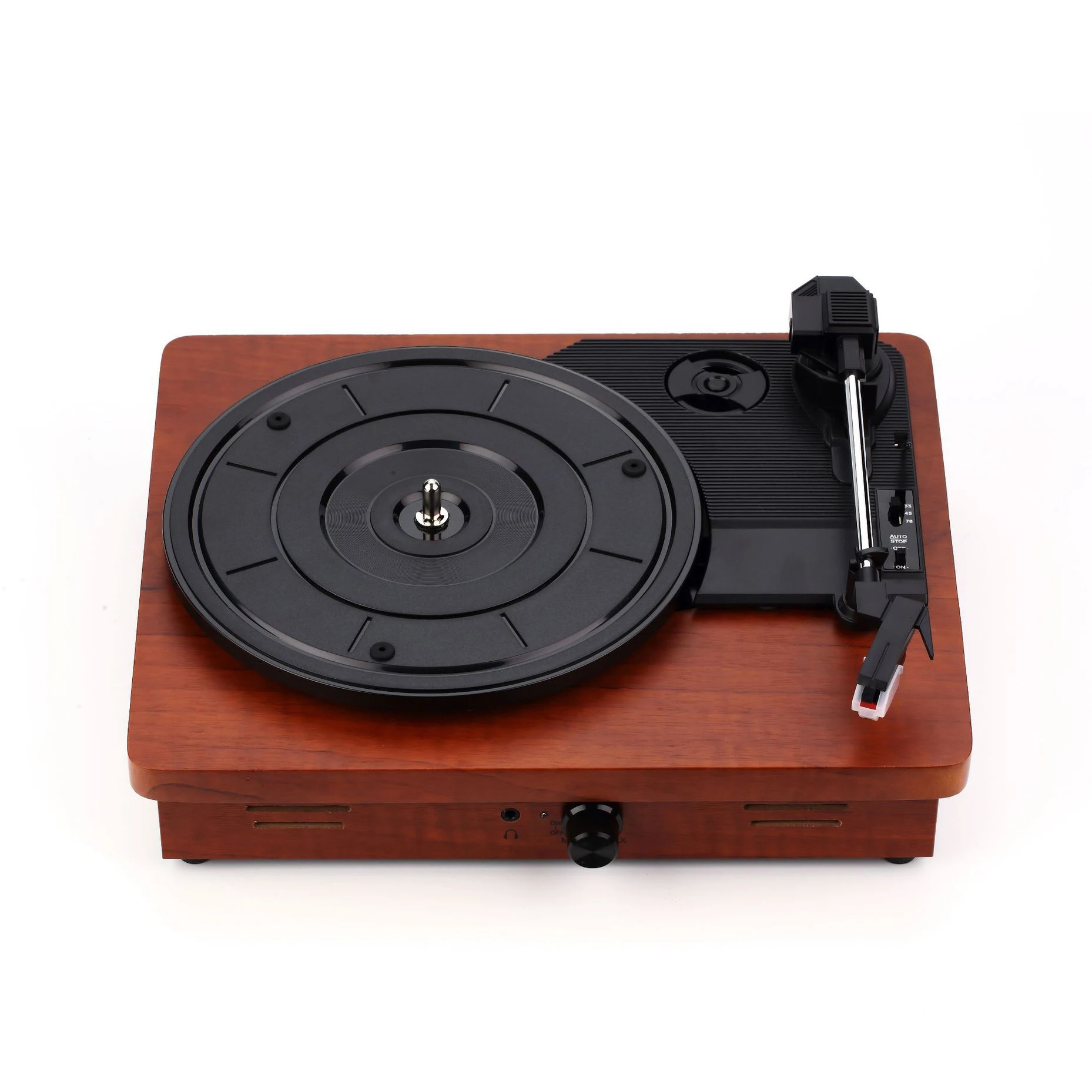 Vintage Turntable Record Player with BT Playback Red Brown Wooden Design for Home Office Entertainment
Vintage Turntable Record Player with BT Playback Red Brown Wooden Design for Home Office Entertainment