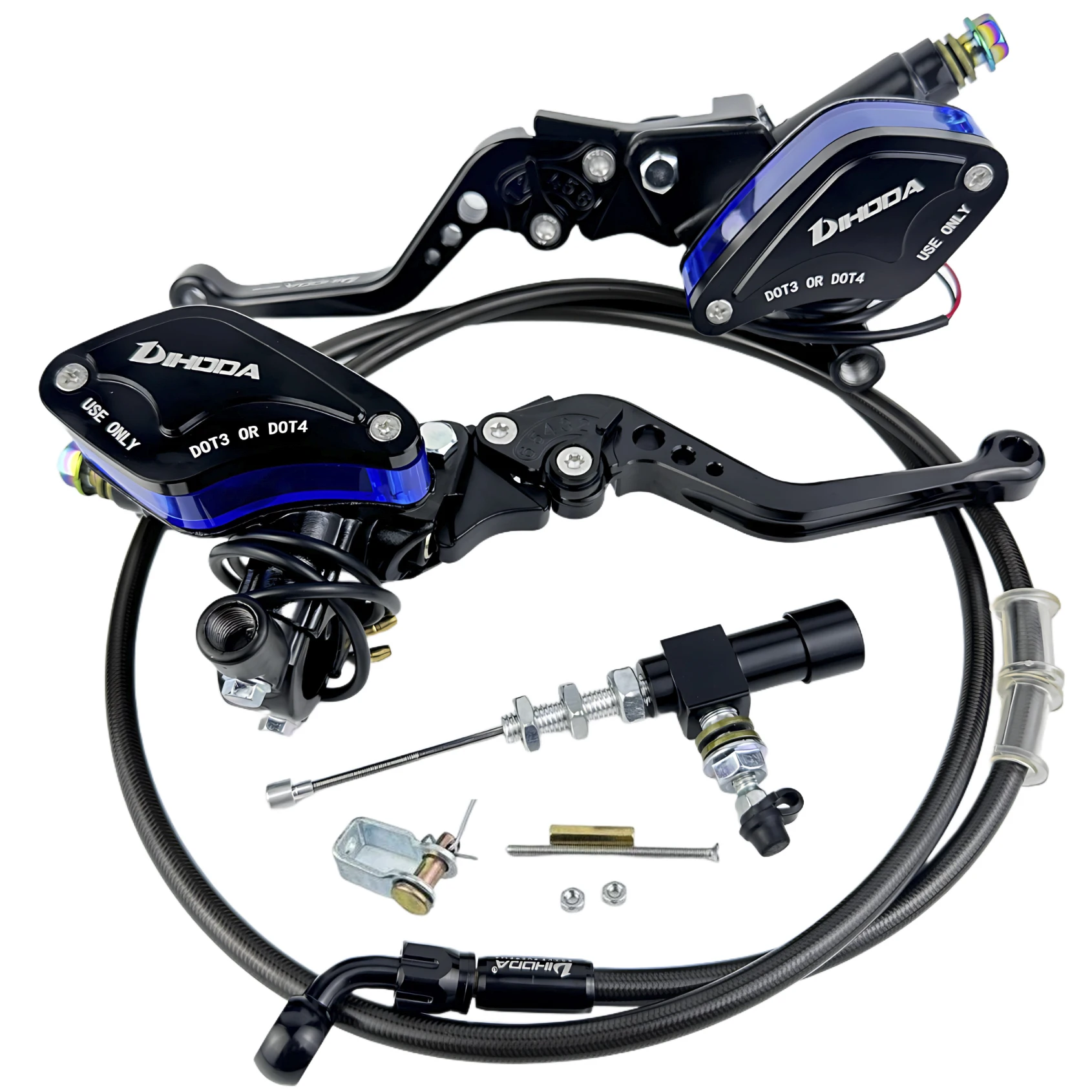 Hydraulic Clutch Kit for Motorcycle with Master Cylinder Slave Cylinder and 1200mm Brake Line Accessories for Harley Yamaha
Hydraulic Clutch Kit for Motorcycle with Master Cylinder Slave Cylinder and 1200mm Brake Line Accessories for Harley Yamaha