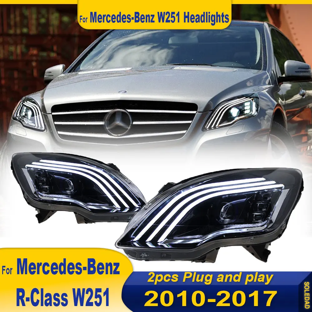 2 шт. фары для Benz W251 2010-2017 R300 R320 R400 Maybach Стайлинг светодиодные дневные фары динамический сигнал автоаксессуары
2 шт. фары для Benz W251 2010-2017 R300 R320 R400 Maybach Стайлинг светодиодные дневные фары динамический сигнал автоаксессуары
