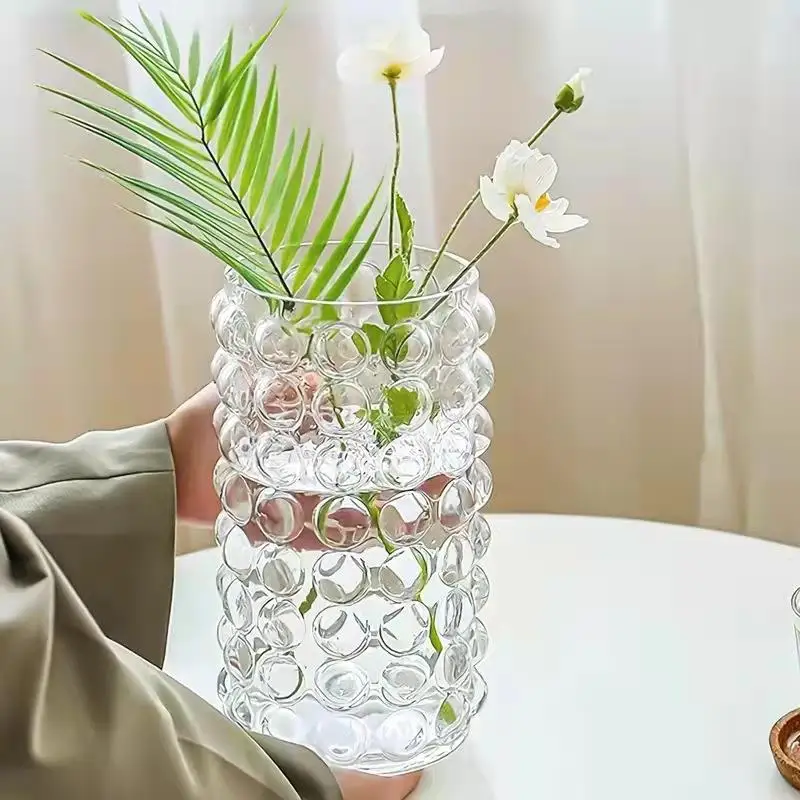 Modern Minimalist Bubble Glass Vase Sculpted Short Flower Pot for Living Room Decorative Home Accessories Unusual Shape
Modern Minimalist Bubble Glass Vase Sculpted Short Flower Pot for Living Room Decorative Home Accessories Unusual Shape