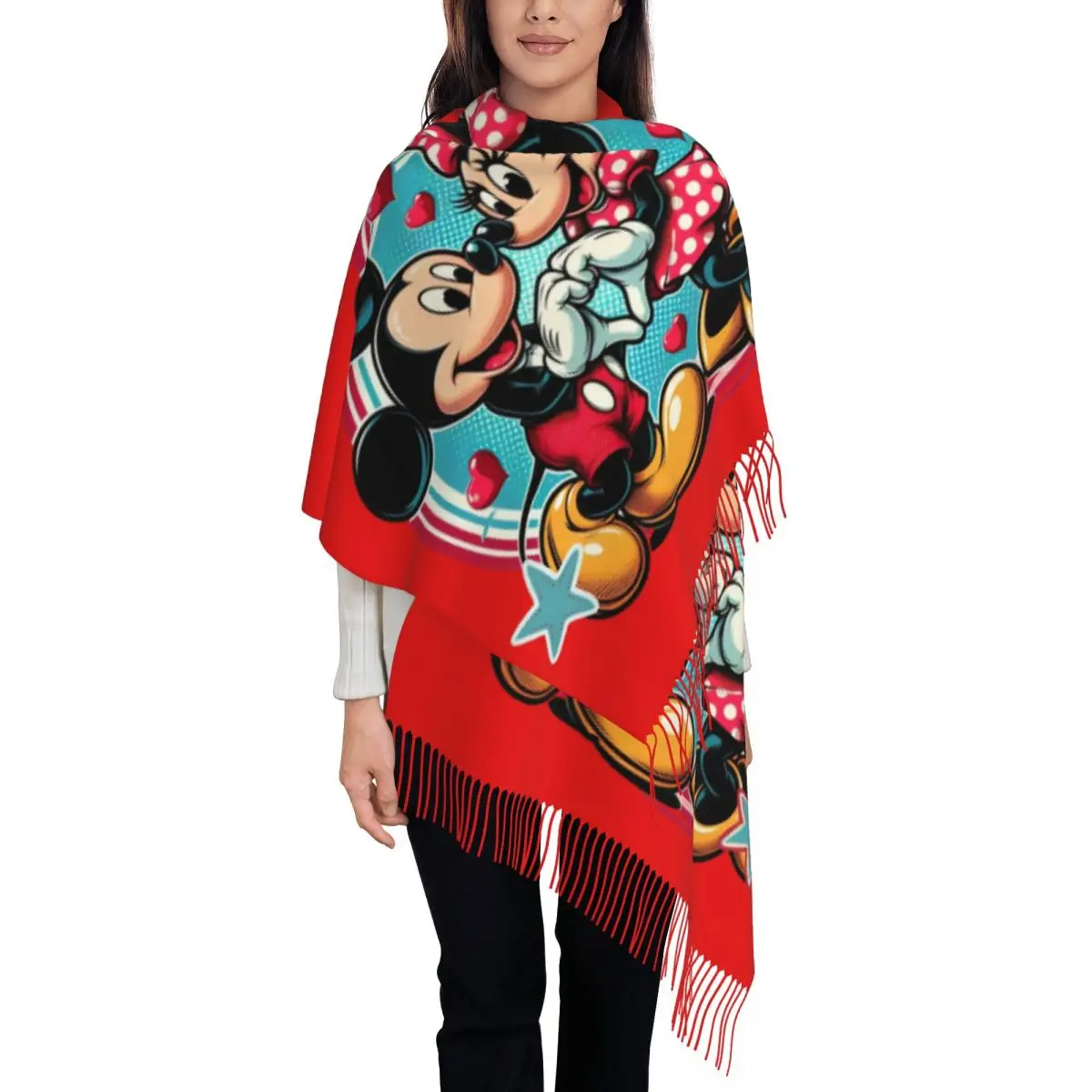 Custom Female Long Mickey Mouse Scarves Women Winter Fall Thick Warm Tassel Shawl Wrap Scarf
Custom Female Long Mickey Mouse Scarves Women Winter Fall Thick Warm Tassel Shawl Wrap Scarf