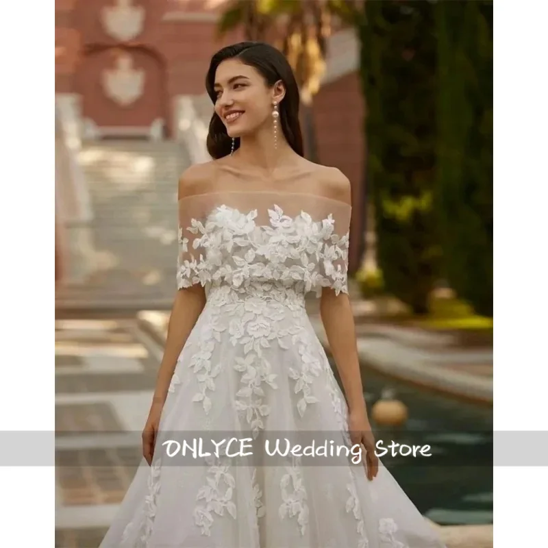 Customized Elegant Appliques Wedding Dresses A Line Appliques Long Sleeve Woman's Bride Gowns Off The Shoulder Vestidos De novia
Customized Elegant Appliques Wedding Dresses A Line Appliques Long Sleeve Woman's Bride Gowns Off The Shoulder Vestidos De novia