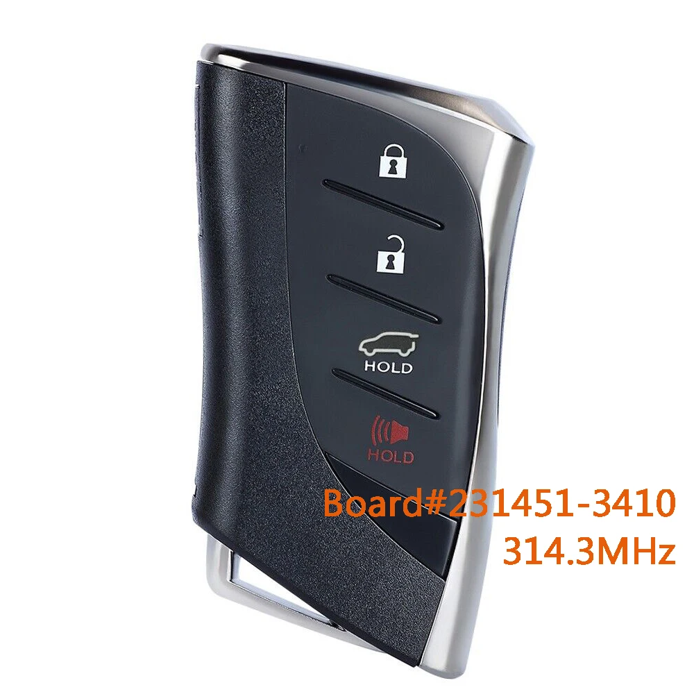 KEYECU 231451-3410 314,3 МГц умный дистанционный автомобильный брелок без ключа для Lexus GX460 2022 2023 HYQ14FBZ 1551A-14FBZ
KEYECU 231451-3410 314,3 МГц умный дистанционный автомобильный брелок без ключа для Lexus GX460 2022 2023 HYQ14FBZ 1551A-14FBZ