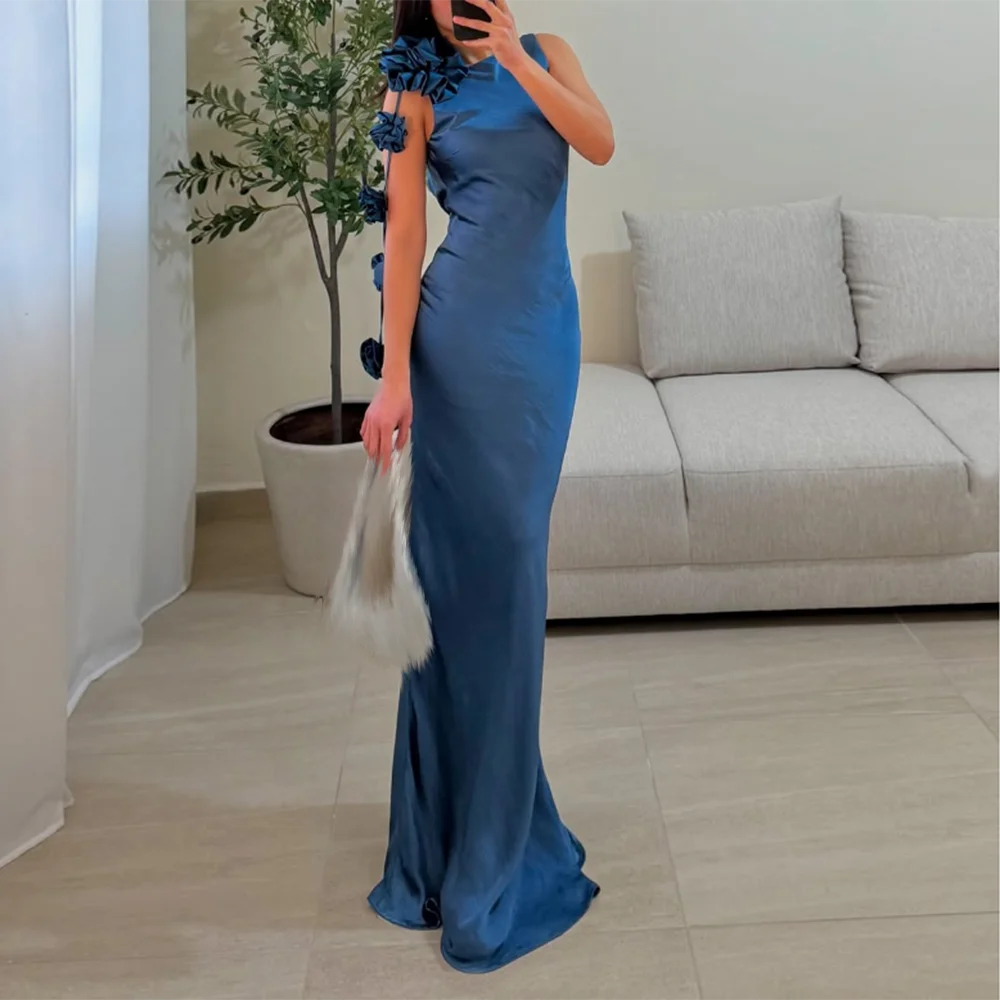Customized Straight Prom Dresses Floor-Length O-Neck Sleeveless Evening Gown Simpel Draped Fashion Flowers Casual Party Gown
Customized Straight Prom Dresses Floor-Length O-Neck Sleeveless Evening Gown Simpel Draped Fashion Flowers Casual Party Gown