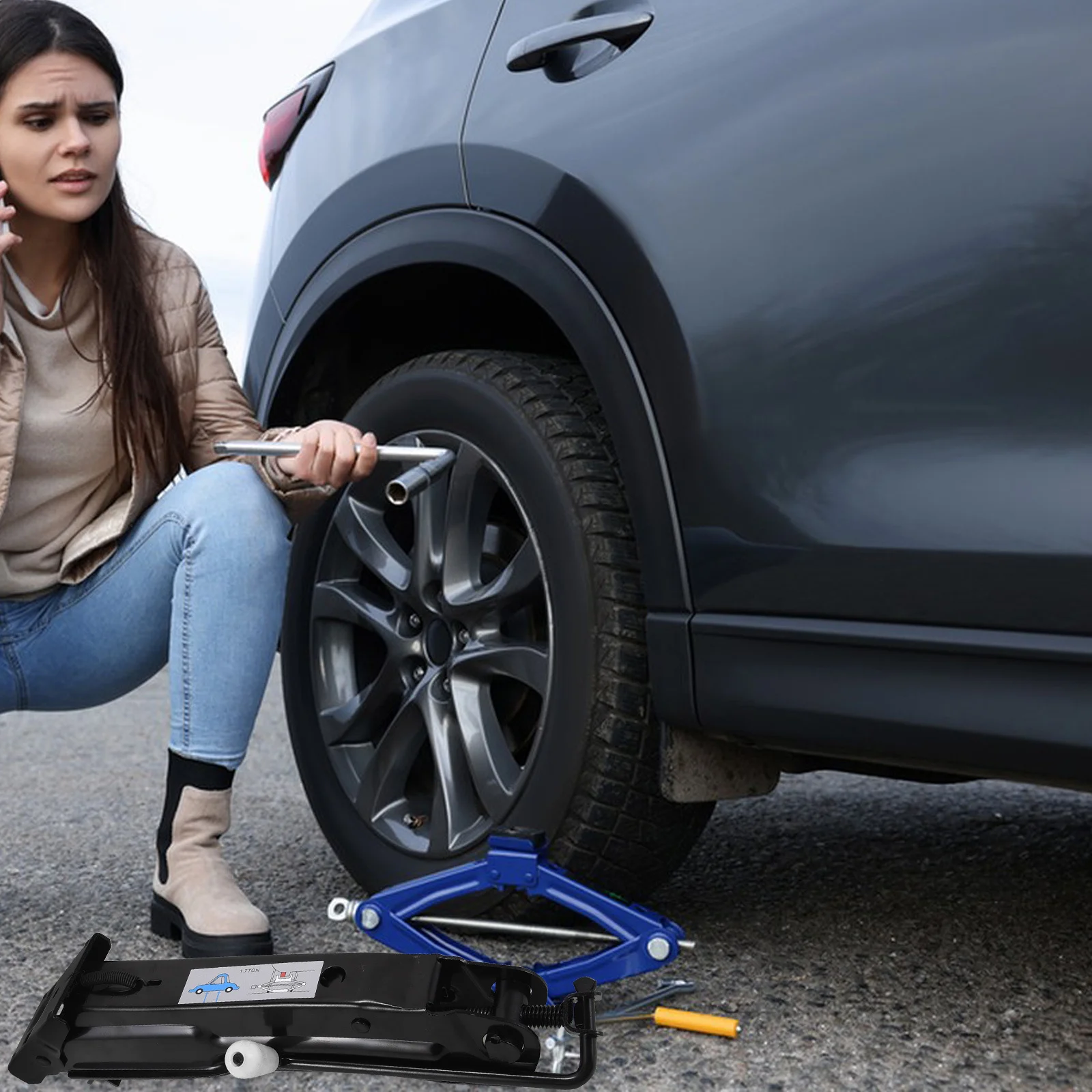 Car Hand Crank Jack Z Shaped Portable Lifting Stabilizer Leveling Jack 1.7t Labor Saving Tire Repair Tool Lifting Device
Car Hand Crank Jack Z Shaped Portable Lifting Stabilizer Leveling Jack 1.7t Labor Saving Tire Repair Tool Lifting Device