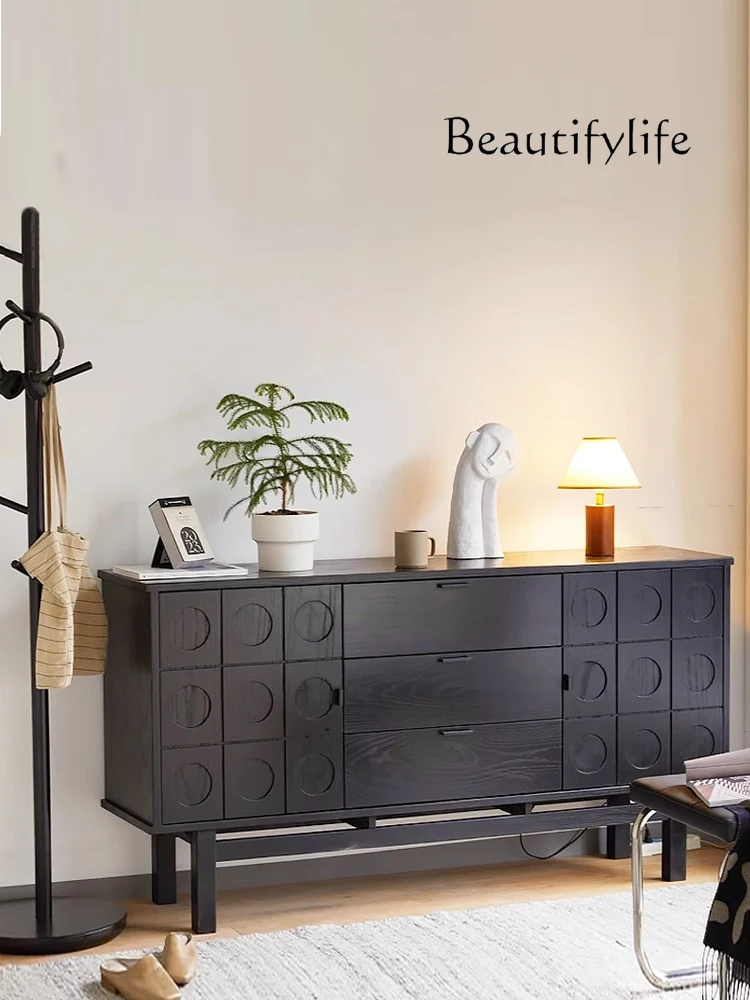 Nordic Retro Solid Wood Sideboard Chic Style Entrance Cabinet Italian Minimalist Living Room Storage Chest of Drawers
Nordic Retro Solid Wood Sideboard Chic Style Entrance Cabinet Italian Minimalist Living Room Storage Chest of Drawers