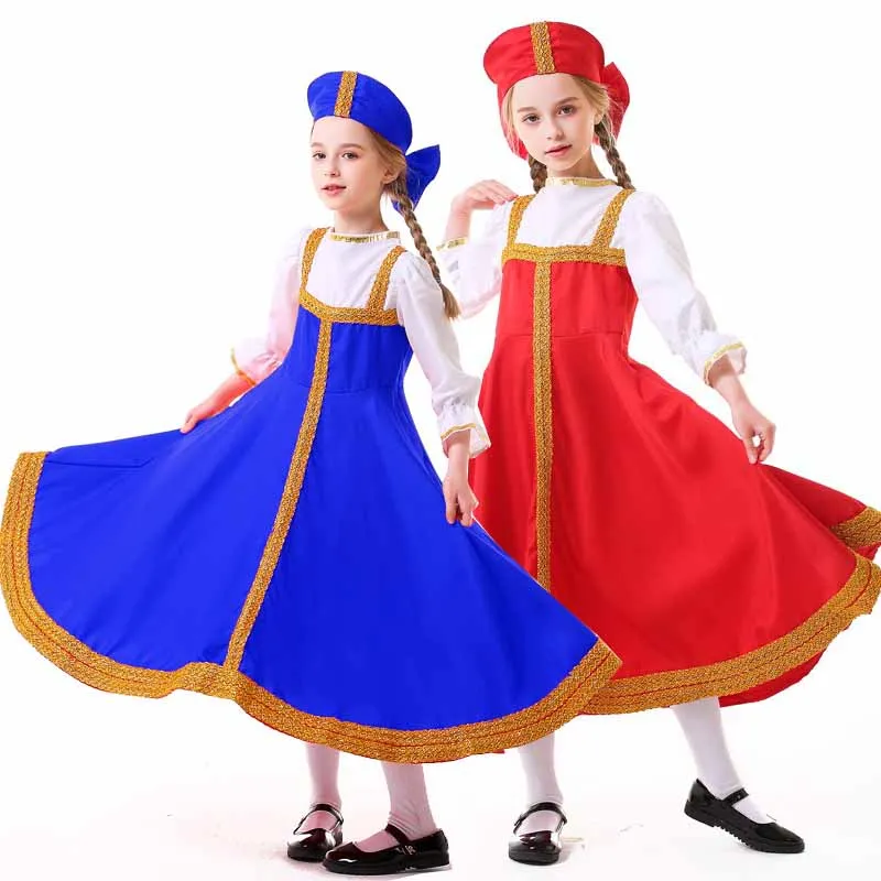 Russian Dance Big Swing Dress Princess Dress Halloween Red Blue Sarafan Folk Fancy Dress Kid Girls Traditional Russian Costume
Russian Dance Big Swing Dress Princess Dress Halloween Red Blue Sarafan Folk Fancy Dress Kid Girls Traditional Russian Costume