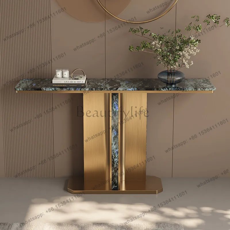Light luxury natural marble blue jade entrance hall living room modern simple entrance table
Light luxury natural marble blue jade entrance hall living room modern simple entrance table