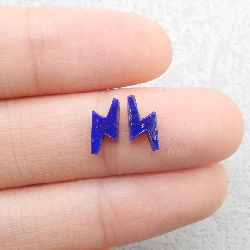 Natural Stone Lapis Lazuli Thunder Shape Cabochon Pairs DIY Fashion Jewelry Accessories 10x5x3mm 0.5g
Natural Stone Lapis Lazuli Thunder Shape Cabochon Pairs DIY Fashion Jewelry Accessories 10x5x3mm 0.5g