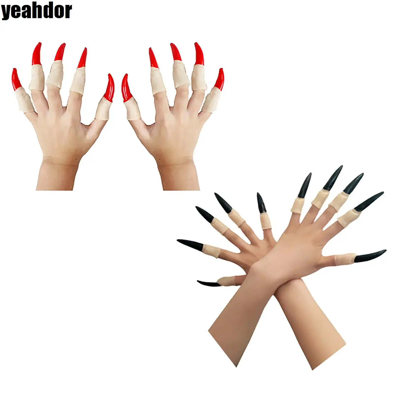 Party Halloween Witch Vampire Cosplay Prop Gothic False Nail Arrow Claw Rings Tips Talon Claw Paw Fingertip Witch Finger Nails
Party Halloween Witch Vampire Cosplay Prop Gothic False Nail Arrow Claw Rings Tips Talon Claw Paw Fingertip Witch Finger Nails