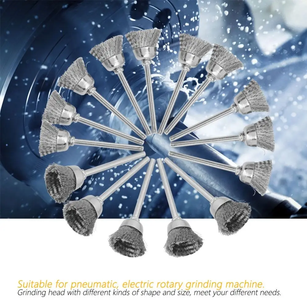 45Pcs 1/8 Inch (3mm Shank) Wire Brushes for Rotary Tools T-Shape, Bowl Type, Pin Type Wire Brush Wheel Set Dremel Accessories
45Pcs 1/8 Inch (3mm Shank) Wire Brushes for Rotary Tools T-Shape, Bowl Type, Pin Type Wire Brush Wheel Set Dremel Accessories