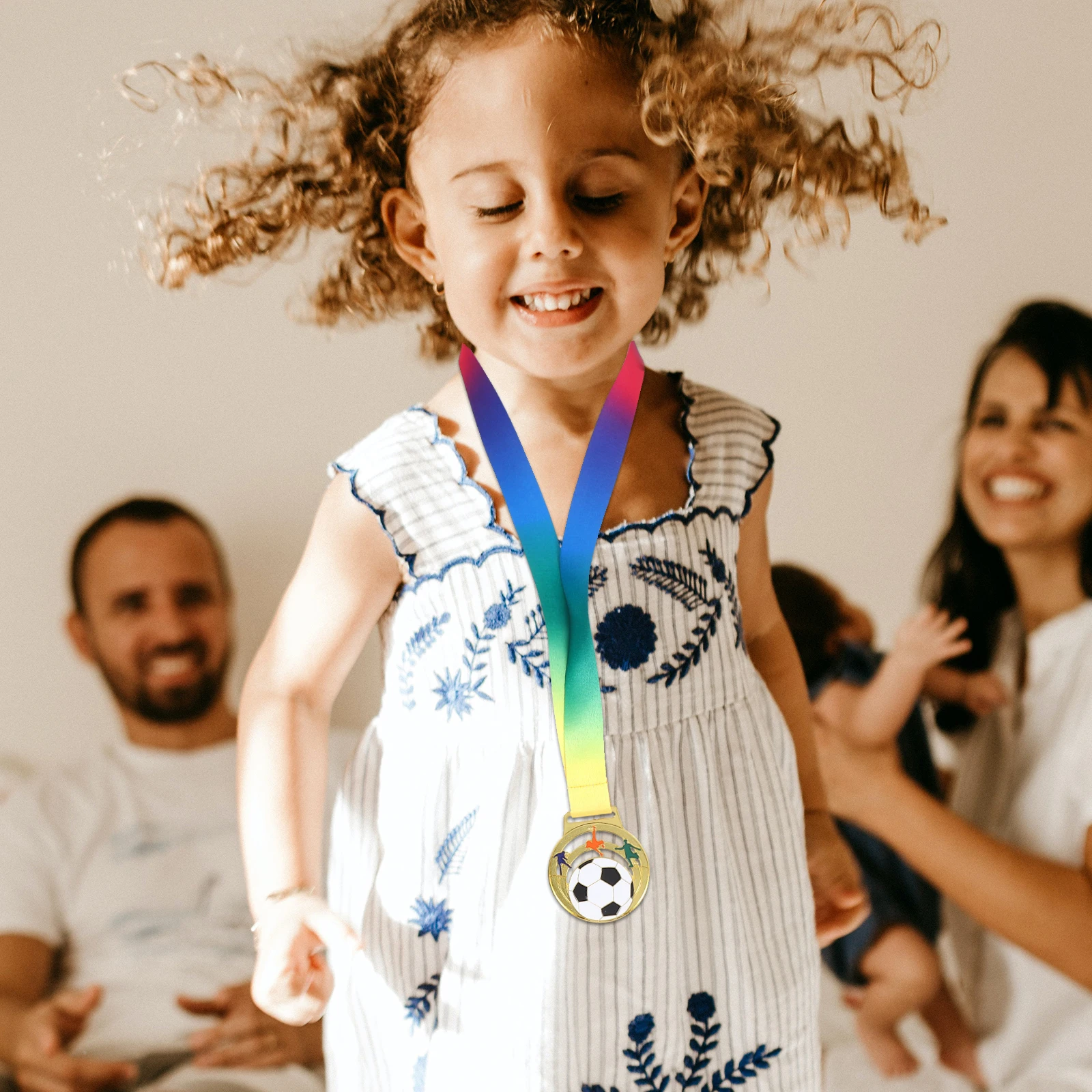6pcs Hollow Out Soccer Medals For Kids: Zinc Alloy Lightweight Football Awards Neck Ribbon Sports Day Medal Kid Party Prizes
6pcs Hollow Out Soccer Medals For Kids: Zinc Alloy Lightweight Football Awards Neck Ribbon Sports Day Medal Kid Party Prizes