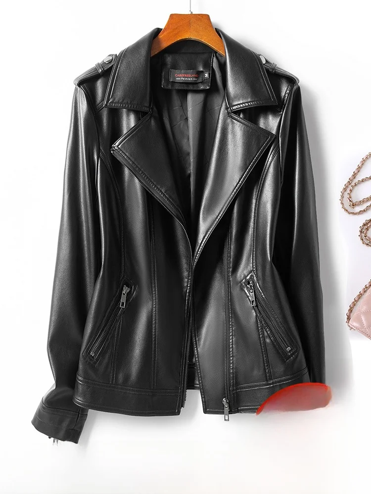 Весна-Осень 2025: Новая женская кожаная куртка Sle Haifeng из натуральной кожи, укороченная, черная, приталенная, в корейском стиле, больших размеров.
Весна-Осень 2025: Новая женская кожаная куртка Sle Haifeng из натуральной кожи, укороченная, черная, приталенная, в корейском стиле, больших размеров.