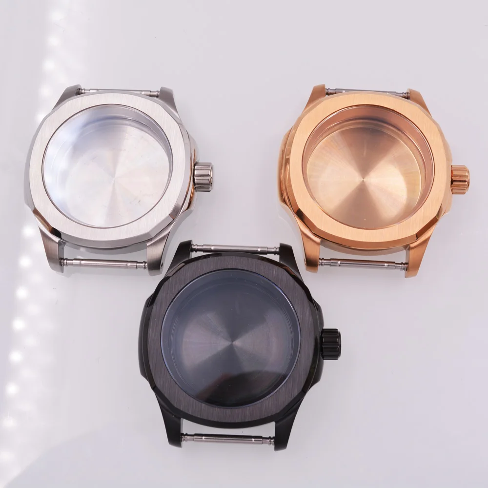 Корпус часов 41 мм, серебристый/черный/розовое золото, сапфировое стекло, нержавеющая сталь, подходит для NH35 NH36 PT5000 ETA2824 ST2130, автоматические механизмы
Корпус часов 41 мм, серебристый/черный/розовое золото, сапфировое стекло, нержавеющая сталь, подходит для NH35 NH36 PT5000 ETA2824 ST2130, автоматические механизмы