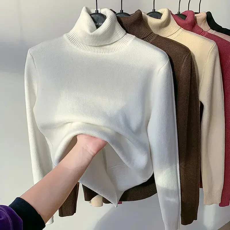 2023 Long Sleeve Knitted Turtleneck Sweater Pullover Fleece Thicken Women Fashion Tops Office Vintage Sweaters Knitwears 29553
2023 Long Sleeve Knitted Turtleneck Sweater Pullover Fleece Thicken Women Fashion Tops Office Vintage Sweaters Knitwears 29553