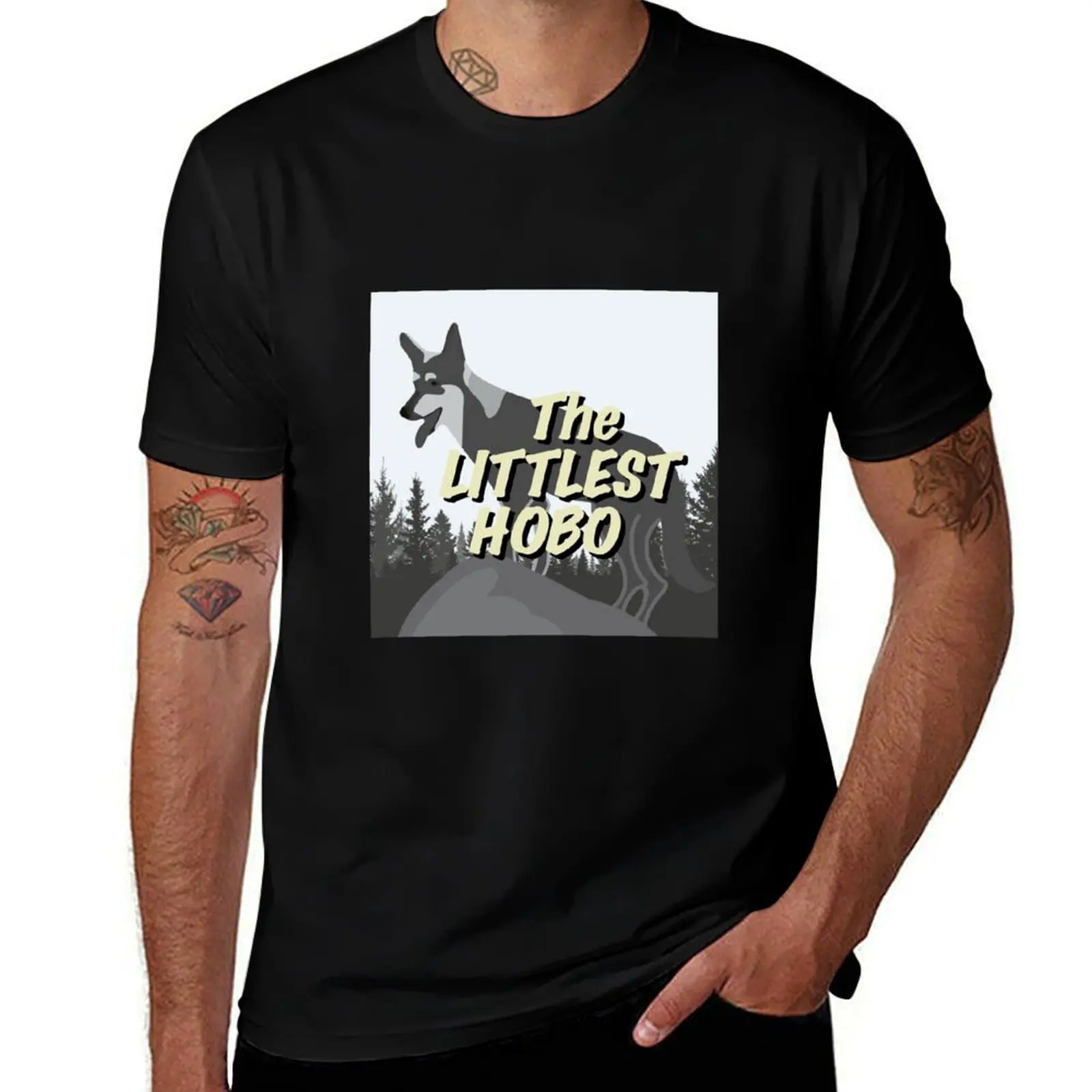Футболка Littlest Hobo, футболки для мужчин, забавная мужская футболка с рисунком, футболка с рисунком 
Футболка Littlest Hobo, футболки для мужчин, забавная мужская футболка с рисунком, футболка с рисунком