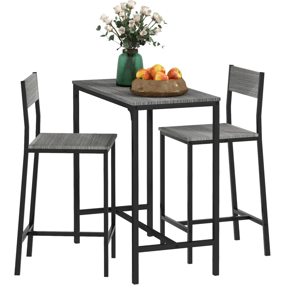 3 Piece Bar and Chairs, Industrial Dining Set for 2, Counter Height Kitchen with Bar stools, Breakfast
3 Piece Bar and Chairs, Industrial Dining Set for 2, Counter Height Kitchen with Bar stools, Breakfast