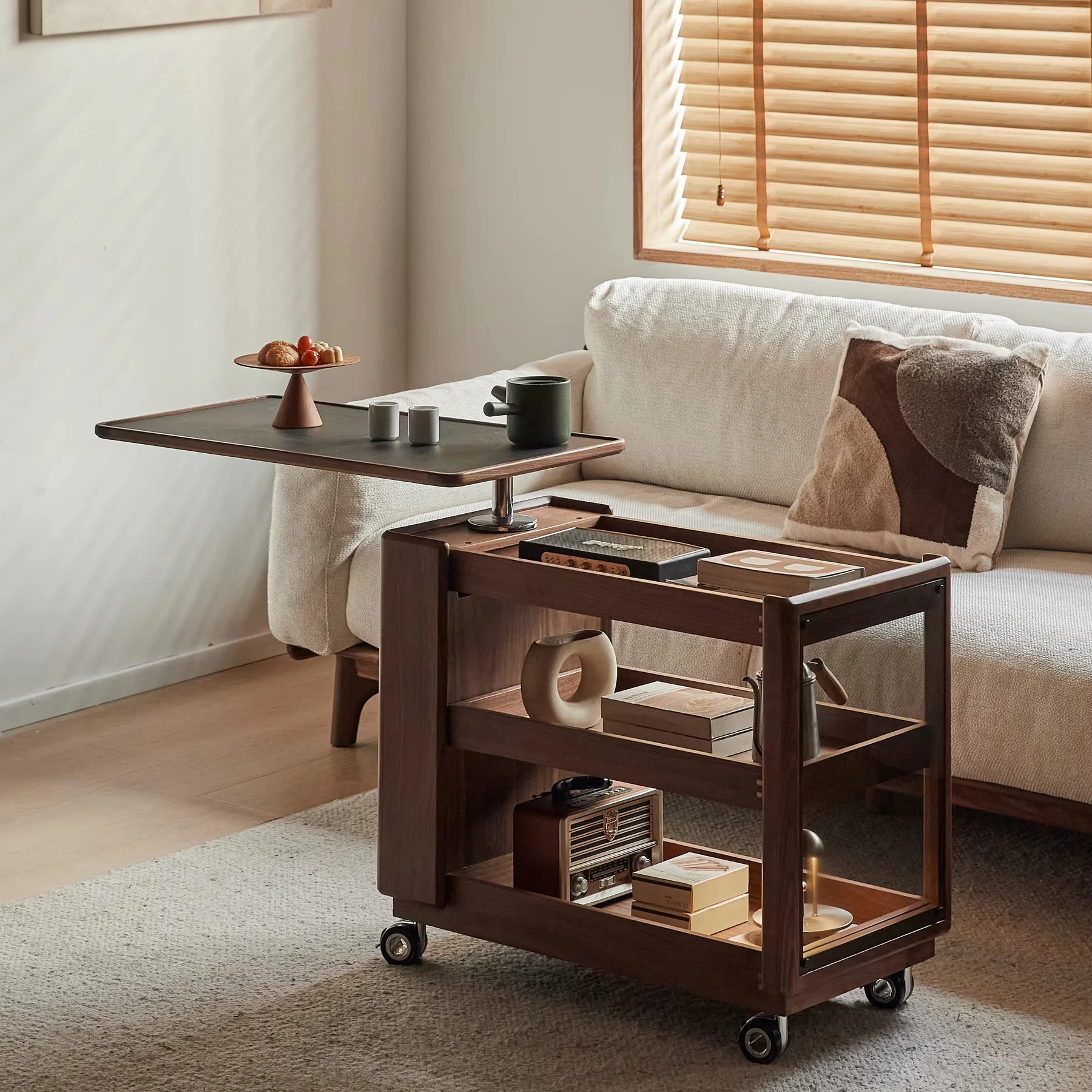 Black Walnut Furniture Set Nordic Antique Style Coffee Table with Wheel Solid Wood Tea Table for Living Room
Black Walnut Furniture Set Nordic Antique Style Coffee Table with Wheel Solid Wood Tea Table for Living Room