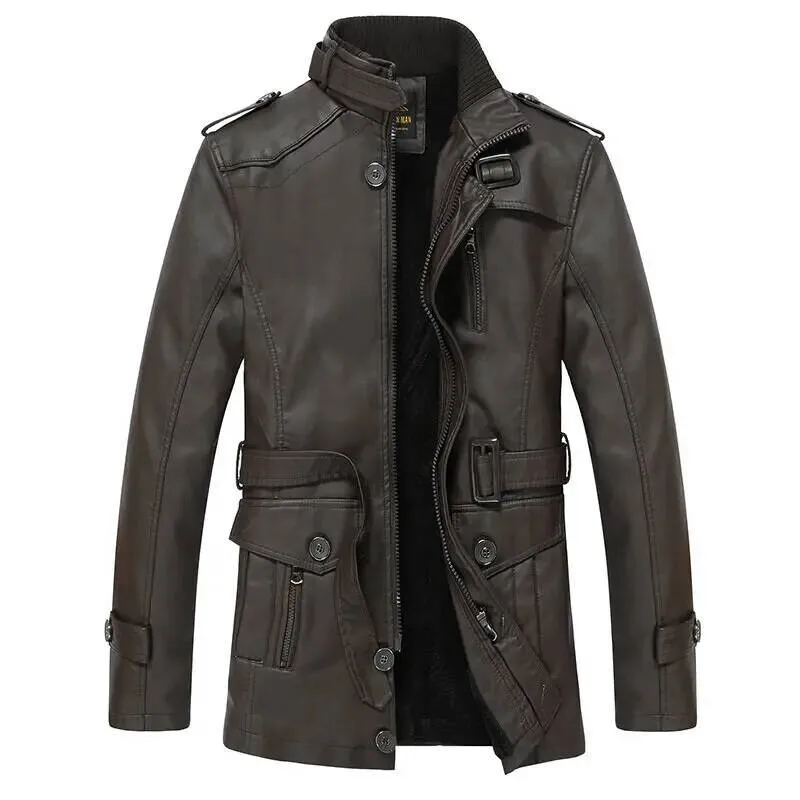 Mens Warm PU Leather Jackets Long Windproof Hooded Overcoats Autumn Winter Men Trend Jacket Casual Solid Color Slim Coat
Mens Warm PU Leather Jackets Long Windproof Hooded Overcoats Autumn Winter Men Trend Jacket Casual Solid Color Slim Coat