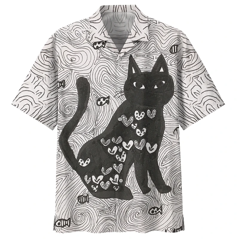 Hawaiian Casual Vacation Shirt Men Clothes 3d Printed Flower Cute Cat Shirts Funny Animal Pattern Streetwear Lapel Button Blouse
Hawaiian Casual Vacation Shirt Men Clothes 3d Printed Flower Cute Cat Shirts Funny Animal Pattern Streetwear Lapel Button Blouse