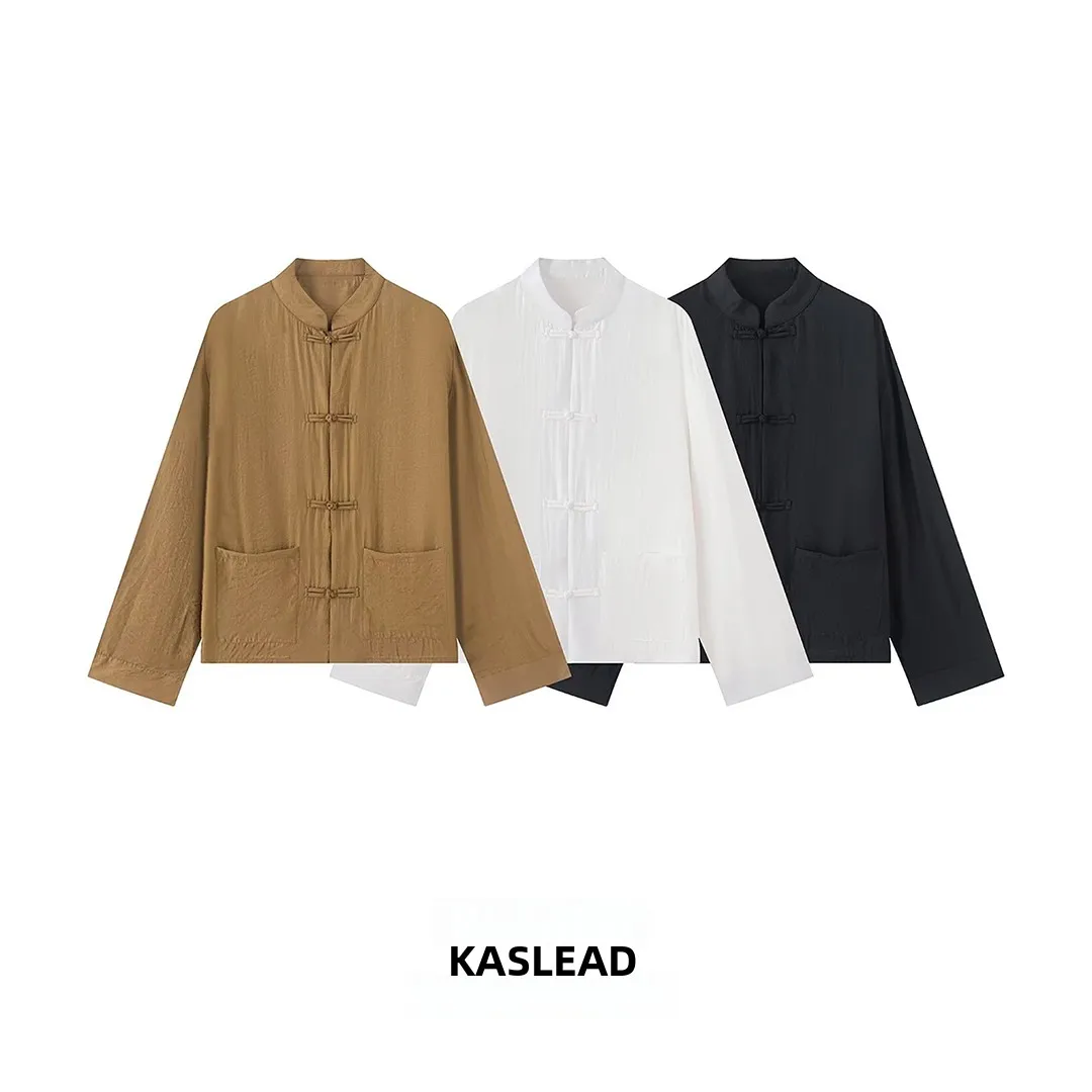 KASLEAD New Women's Fashionable Simple Long Sleeve round Neck Satin Rope Knot Button Shirt Street Style Summer Polyester Fiber
KASLEAD New Women's Fashionable Simple Long Sleeve round Neck Satin Rope Knot Button Shirt Street Style Summer Polyester Fiber