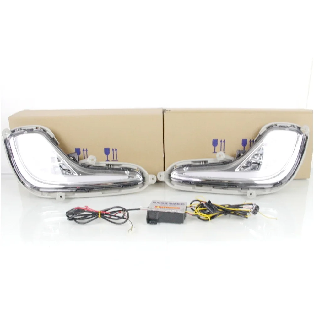 July King LED Daytime Running Lights Compatible for Hyundai Accent 2012-2016, 6000K LED Front Bumper DRL + Yellow Turn Signals
July King LED Daytime Running Lights Compatible for Hyundai Accent 2012-2016, 6000K LED Front Bumper DRL + Yellow Turn Signals