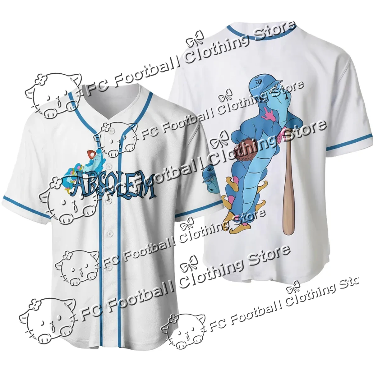 2025 Summer New Style Cartoon ABSOLEM Baseball Jersey Men's and Women's Sports Leisure Breathable T-shirt 3D Fashion Cardigan
2025 Summer New Style Cartoon ABSOLEM Baseball Jersey Men's and Women's Sports Leisure Breathable T-shirt 3D Fashion Cardigan