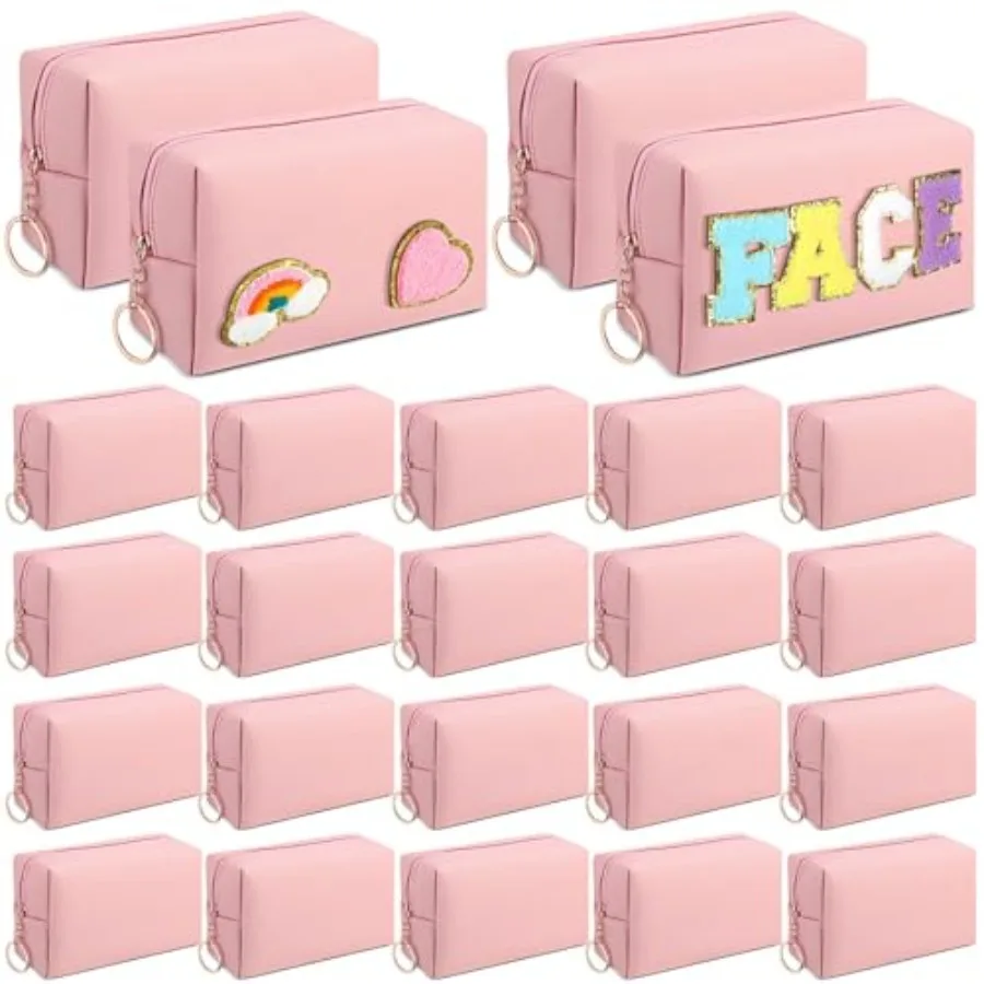 24 Pcs Preppy Makeup Bag PU Leather Cosmetic Bag Bulk Makeup Plain Pouch Waterproof Toiletry Purse for Women Traveling Preppy P
24 Pcs Preppy Makeup Bag PU Leather Cosmetic Bag Bulk Makeup Plain Pouch Waterproof Toiletry Purse for Women Traveling Preppy P