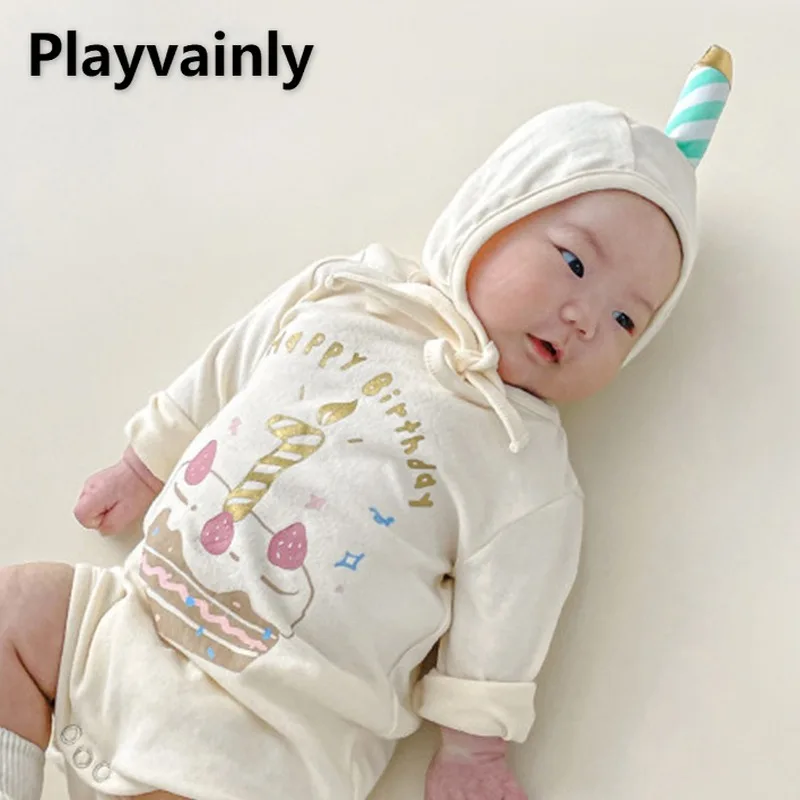 Newborn Birthday Jumpsuit Costume Spring Autumn Cotton Triangle Crawling Clothes Baby Girls Boys Long Sleeve Bodysuit A22392
Newborn Birthday Jumpsuit Costume Spring Autumn Cotton Triangle Crawling Clothes Baby Girls Boys Long Sleeve Bodysuit A22392