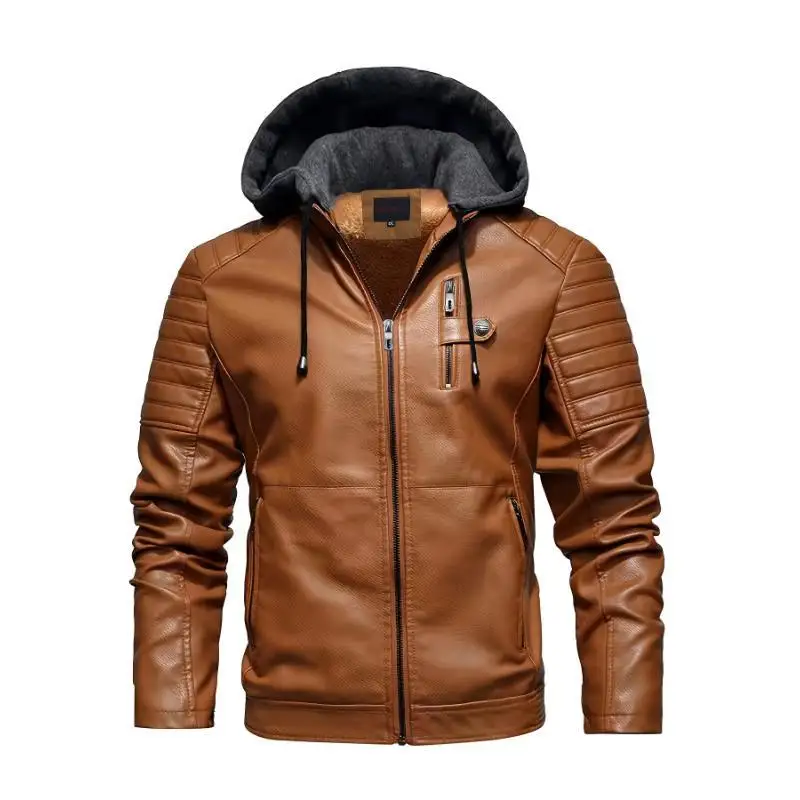 Men's Hooded Leather Jacket Motorcycle Style Resistant to Deformation Five Sleeve Long Other Material 100% Spring Season
Men's Hooded Leather Jacket Motorcycle Style Resistant to Deformation Five Sleeve Long Other Material 100% Spring Season