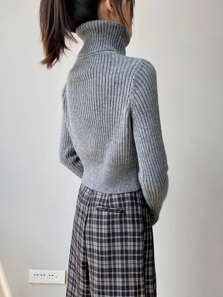 ENjoyce Autumn Winter Women Vintage Camel Cashmere Turtleneck Sweater Crop Top Ladies Korean Knitwear Thick Knit Bottom Wear
ENjoyce Autumn Winter Women Vintage Camel Cashmere Turtleneck Sweater Crop Top Ladies Korean Knitwear Thick Knit Bottom Wear