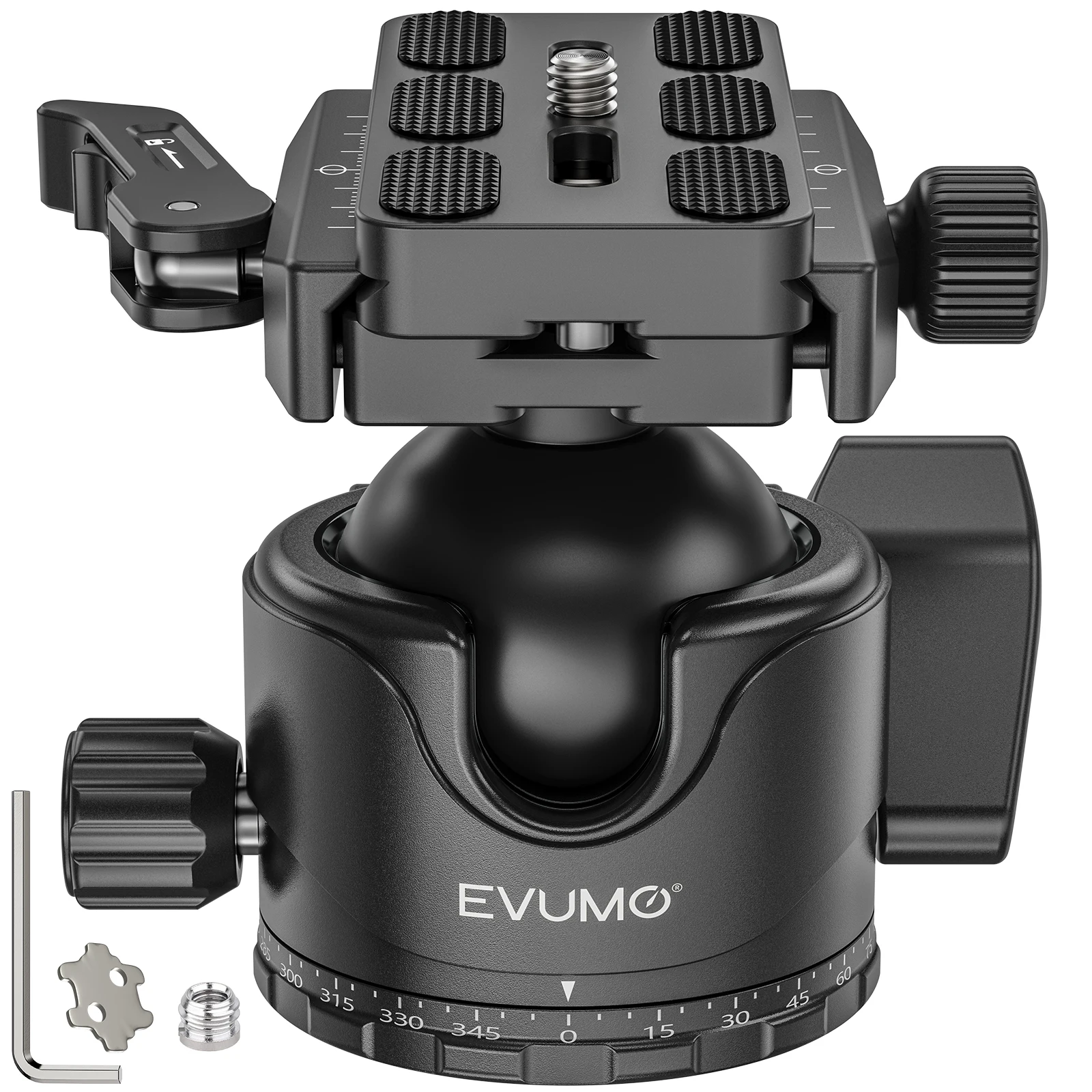 EVUMO EX46L Tripod Ball Head 46mm Low Profile with Lever Release Arca Swiss Quick Release Clamp for DSLR Camera 25kg Load
EVUMO EX46L Tripod Ball Head 46mm Low Profile with Lever Release Arca Swiss Quick Release Clamp for DSLR Camera 25kg Load