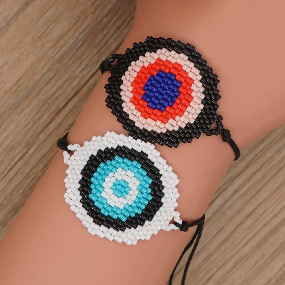 Rice bead bracelet Round Devil's Eye Originality Fashion Simplicity Design Female Hand-woven Bohemian Adjustable Beaded bracelet
Rice bead bracelet Round Devil's Eye Originality Fashion Simplicity Design Female Hand-woven Bohemian Adjustable Beaded bracelet
