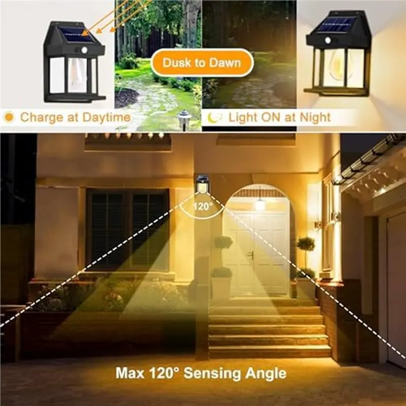 Happy Too.Porch Light Fixture, 3Pcs Solar Wall Lights Outdoor Waterproof Exterior Lighting Motion Sensor Wall Lanterns
Happy Too.Porch Light Fixture, 3Pcs Solar Wall Lights Outdoor Waterproof Exterior Lighting Motion Sensor Wall Lanterns