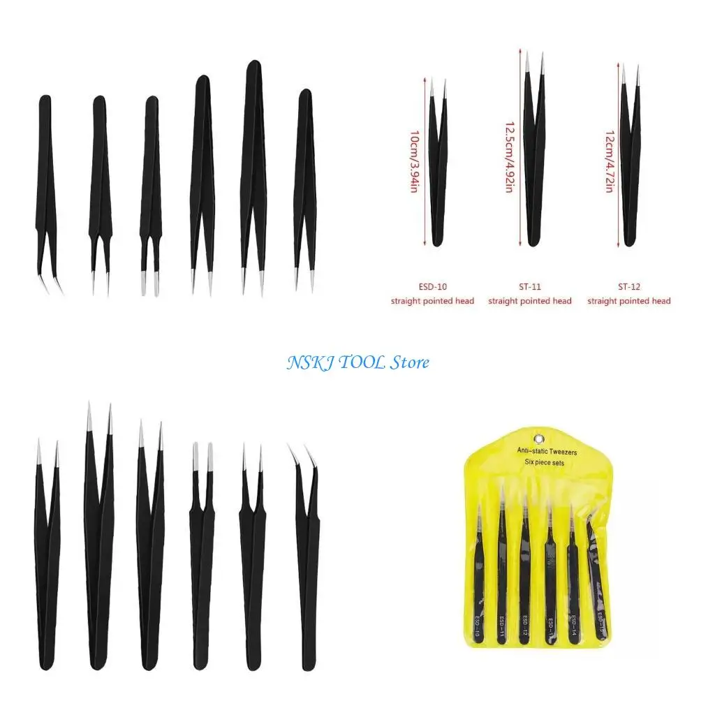 L8RC Durable Stainless Steel Tweezers Tool Set for Rhinestones and Beads Crafting
L8RC Durable Stainless Steel Tweezers Tool Set for Rhinestones and Beads Crafting
