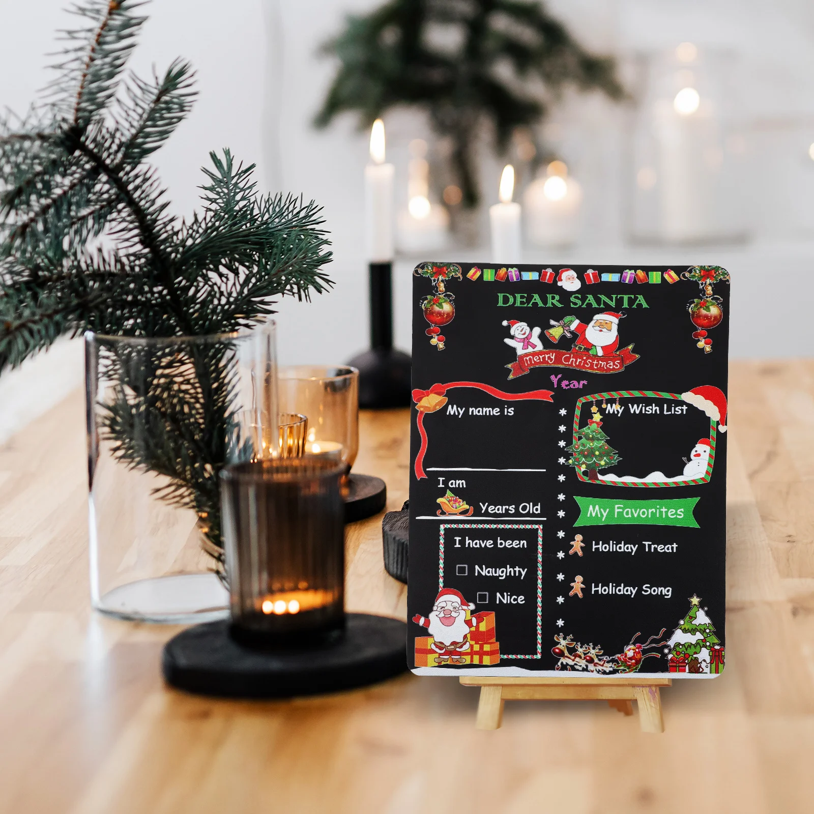 Christmas Wish Chalkboard Wooden Countdown Desktop Ornament Elegant Xmas Home Accessories Christmas Countdown Chalkboard 
Christmas Wish Chalkboard Wooden Countdown Desktop Ornament Elegant Xmas Home Accessories Christmas Countdown Chalkboard